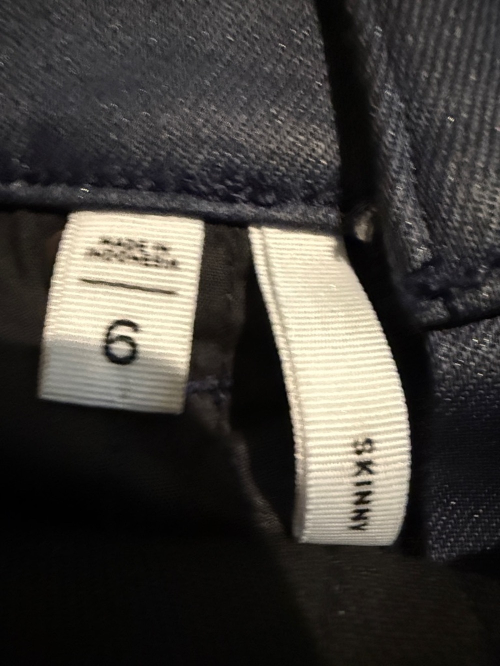 LOFT Navy Coated Skinny Jeans - Picture 8 of 9